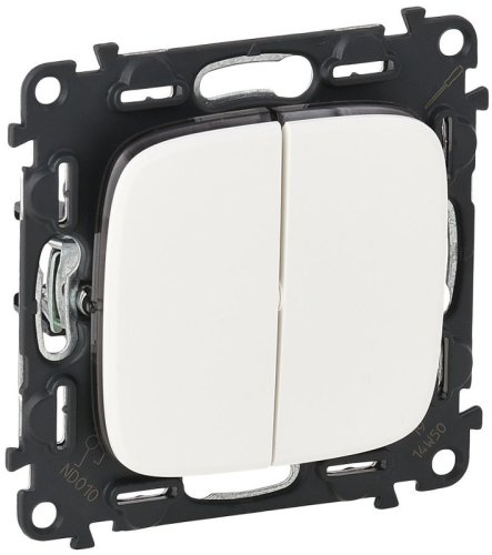 Выключатель без рамки Legrand Valena Allure 2-кл. белый картинка